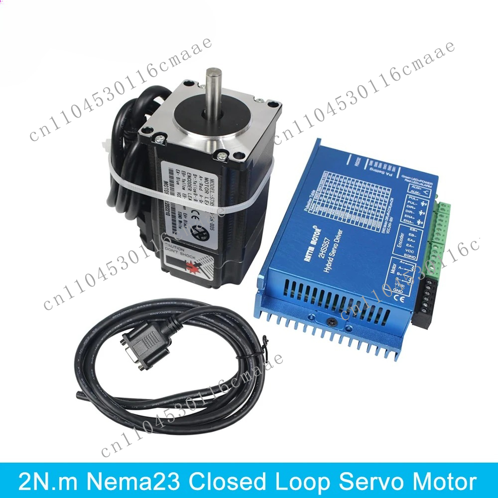 Nema 23 Closed Loop Stepper Motor Driver Kit - ชุดควบคุมมอเตอร์เซอร์โวสเต็ปเปอร์แบบวงปิด Nema23 2N.m พร้อมไดรเวอร์ไฮบริด HSS57 ขนาด