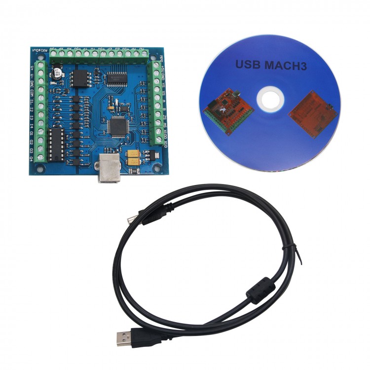 Mach3 Usb Cnc Controller 4 Axis 100Khz - การ์ดควบคุม CNC แบบ USB 4 แกน