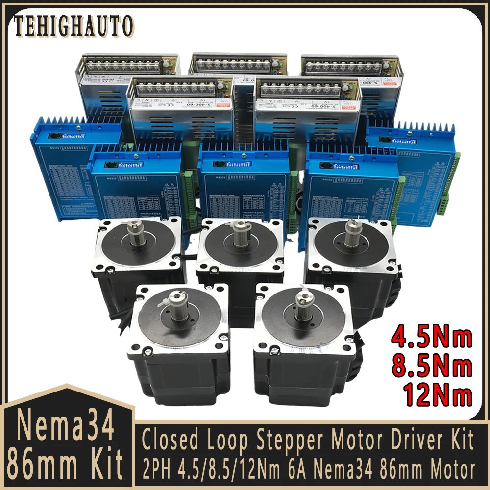 Nema34 86 มม.ปิด Loop Stepper  - Hybrid Servo Driver Nema 34 8.5Nm บทวิจารณ์และราคา