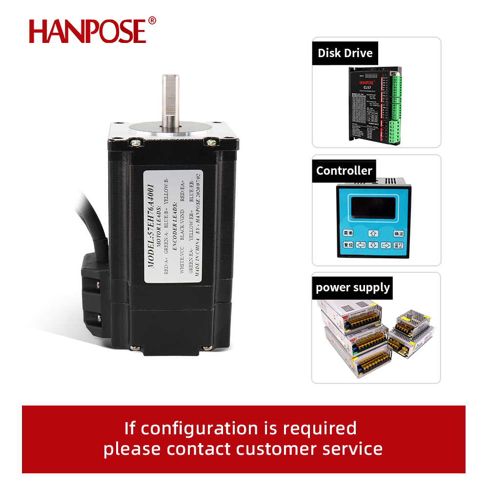 ชุดมอเตอร์ 57CME22 57EH76-Z+CL - Nema 23 Closed Loop Stepper Motor Driver Kit บทวิจารณ์และราคา