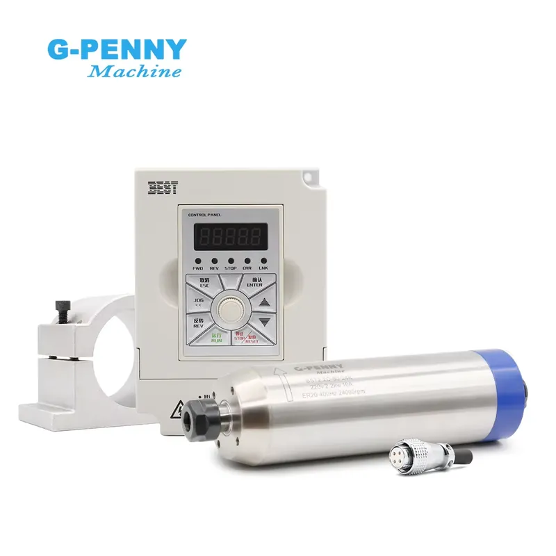 ชุดมอเตอร์แกนหมุน G-penny 2.2K - 2.2Kw Water Cooled Spindle Kit Vfd บทวิจารณ์และราคา