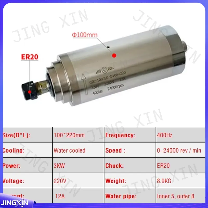 มอเตอร์สปินเดิล CNC แบบกำหนดเอ - Er20 Collet Chuck Spindle Motor 220V บทวิจารณ์และราคา